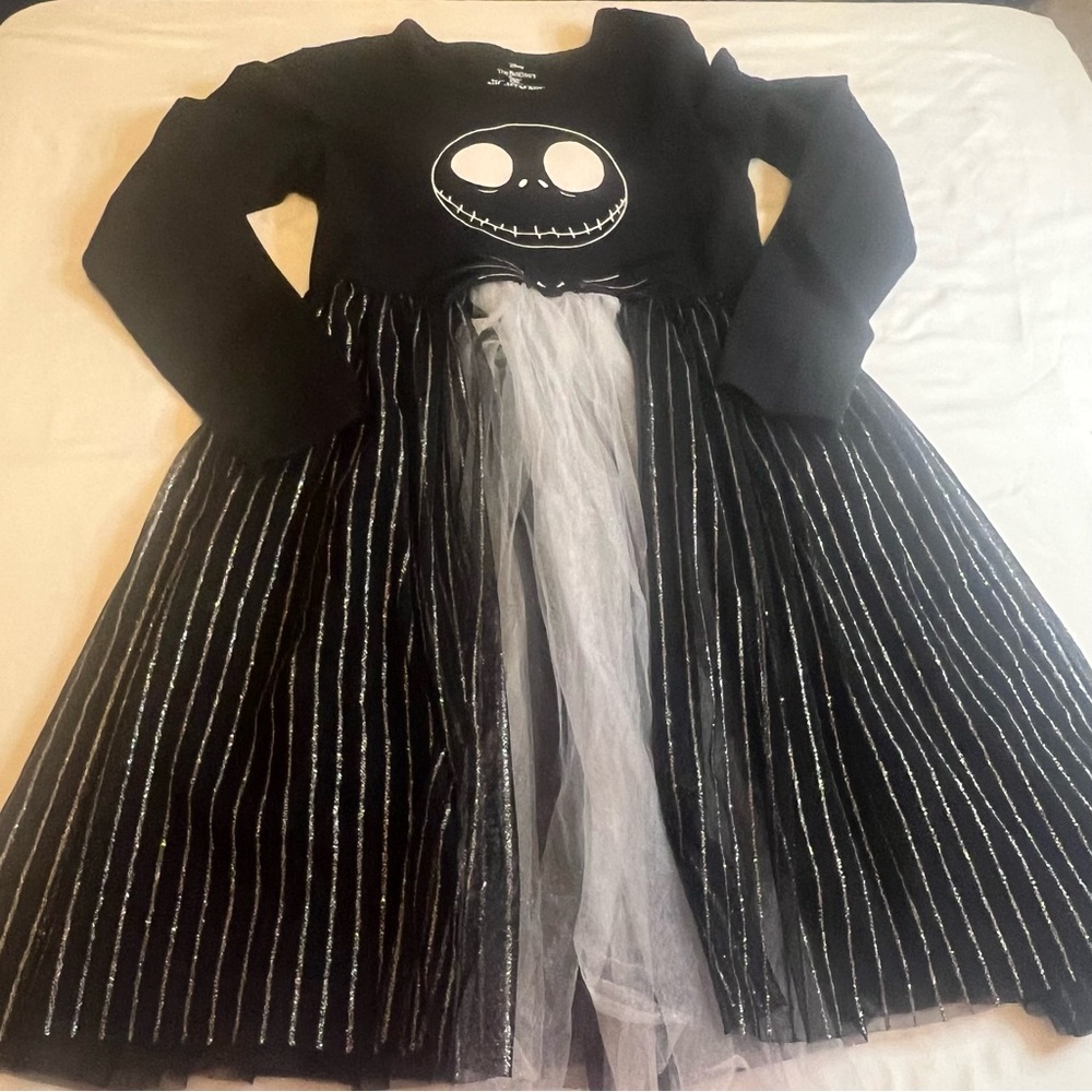 Disney Tim Burton Nightmare Before Christmas Jack Skellington Tulle Dress 7/8